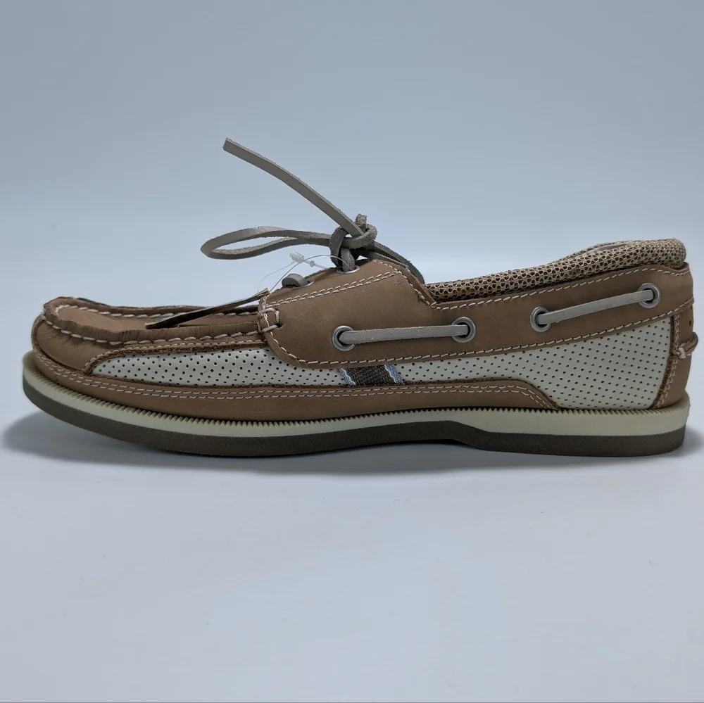 Maragritaville Soles Of The Tropics North Shore Leather Lace Up Boat Shoes NWT